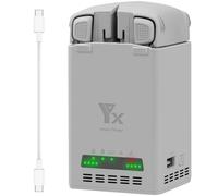 Cargador de batería para batería DJI Lito X1, concentrador de carga dual con cable de carga de almacenamiento y carga, compatible con carga PD65W de 2 baterías, dispositivo de cuidado de batería