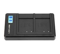 Cargador de Batería para Cámara, Cargador de Batería Portátil KIMISS, Cargador Rápido Negro, Cargador Doble con Pantalla LCD para Batería de Cámara USB NP-BN1