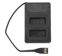 Cargador de batería para cámara con doble ranura de carga, pantalla LCD, entrada USB tipo C con cable, compatible con GoPro Hero9.