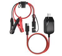 Cargador de batería para motocicleta, carga USB inteligente portátil de 12 V | Mantenedor del cargador de batería | para tractor, ATV, RV, remolque, automóvil, barco, automóvil marino al aire libre