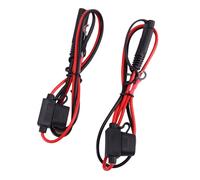 Cargador de batería para motocicleta de 2 piezas, cable de carga Sae, fusible Sae