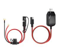 Cargador de Batería para Motocicleta - Mantenedor Inteligente Portátil con USB De 12 V,Batería Móvil Portátil,Tractor, Quad, Remolque, Coche, Marino Y Uso