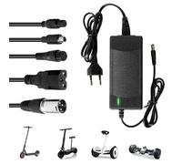 Cargador de Batería Patinete, 42V 2A Cargador de Batería, Cargador de Scooter, Adaptador de Corriente con 6 Conectores Cargador Hoverboard, para Scooter eléctrico, Bicicleta de Equilibrio