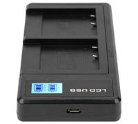 Cargador de Batería Portátil para Cámara con Cargador Dual, con Pantalla LCD, Interfaz USB y Diseño de Circuito de Seguridad para Batería de Cámara NP-BN1