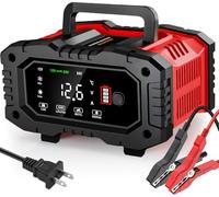 Cargador de batería Premium de 20 amperios, 12 V/24 V LiFePO4 de Plomo ácido AGM, Cargador automático Inteligente de batería para automóvil, mantenedor de batería con reparación de Pulso/compensación
