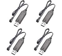 Cargador de batería RC de 3.7 V USB con enchufe SM-2P para baterías NiCd/NiMH/LiPo aptas para RC Car FPV Drone Quadcopter