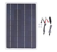 Cargador de batería Solar de 12V, Controlador de Carga MPPT Integrado, mantenedor de Panel Solar Impermeable IP67 (20W)