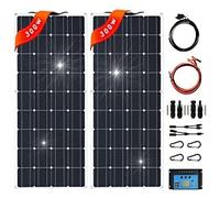 Cargador de batería Solar de 400 vatios, Panel Solar monocristalino de 2 × 200W 18 V, Kit de Panel Solar Flexible de Alta eficiencia para hogar, Campamento, Bote, Caravana, 2x300W