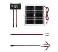 Cargador de batería solar MPPT de 12 V, panel PET de 20 W, con controlador de carga inteligente para coche, barco, caravana, motocicleta, kit de alimentación al aire libre
