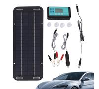Cargador de batería solar para vehículo, panel compacto, cargador para todo tipo de clima, mantenedor de accesorios de carga de 12 V y 24 V para camiones, campistas y cuatrimotos en expediciones de