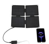 Cargador de batería solar, toma de energía solar, accesorio de camping plegable multifunción para teléfonos, ventiladores, monitores y cámaras de seguridad al aire libre