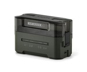 Cargador de batería Tilta NP-W235 | Carga 4 baterías con Carga rápida USB-C PD de 45 W | Compatible con Dispositivos Fujifilm X-T5, X-T4, GFX100 II/S/RF, GFX50S /S II,XH2 /2S, TBC-W235-GN