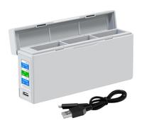 Cargador de batería triple LCD para GoPro Hero 12, 11, 10, 9, negro, Go Pro Enduro, pantalla de baterías USB con cable USB-C, carga rápida 3 accesorios de baterías