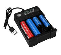 Cargador de batería universal 18650, cargador de batería universal de carga USB de 4 ranuras para baterías recargables de iones de litio de 3.7 V TR IMR 10440 14500 16650 18650 16340 (RCR123) baterías