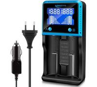 Cargador de Batería Universal, 18650 con 2 Bahías, LCD Inteligente, Carga Rápida, para NI-MH, NI-CD, AA, AAA, Li-Ion, LiFePO4, IMR, 10440, 14500, 16340, 18650, RCR123, 26650