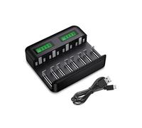 Cargador de batería universal LCD, cargador universal para baterías recargables NiMH AA/LR6, AAA/LR3, C/R14, D/R20