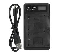 Cargador de batería USB LCD para cámaras Sony, cargador recargable inteligente de doble ranura con pantalla LCD, protección contra sobrecarga y