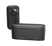 Cargador de batería X6 para Insta360 X6, concentrador de carga rápida bidireccional para baterías de cámara de acción X6, caja de almacenamiento de concentrador de carga LED con protección de