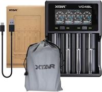Cargador de batería XTAR VC4SL: Cargador USB-C, corriente de carga personalizable, prueba y recuperación de capacidad de la batería, compatible con baterías Li-ion y Ni-MH recargables