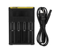 Cargador de baterías 18650, entrada USB-C para carga rápida de baterías, cargador portátil de iones de litio con protección múltiple, modo de