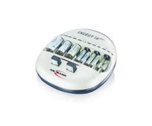 Cargador de baterías Ansmann Energy 16+, 16 baterías, 9V/AA/AAA/C/D, 2 USB
