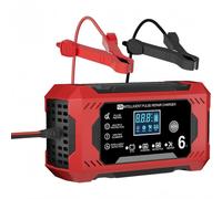 Cargador de baterías de 6 amperios y 12 V, mantenedor de baterías automático e inteligente, desulfatador de mantenimiento de baterías c