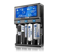 Cargador de baterías Everactive UC-4200 Universal 21 Slots Negro Pantalla
