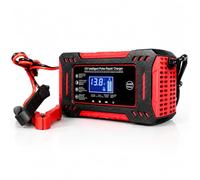 Cargador de Baterías Master U-Power 12V 6A para Coche y Moto, Cargador Inteligente Automático con Pantalla LCD, Reparación y Mantenimiento, para Baterías Plomo-Ácido, AGM, Gel y Litio