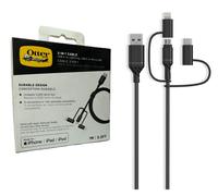Cargador De Cable 3 En 1 Reforzado Fuerte Certificado MFI 1M Universal