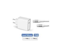 Cargador de casa 65W Power Delivery GaN + Cable reforzado USB C/USB C Garantía de por vida Blanco Force Power Lite