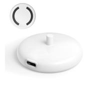 Cargador de cepillo de dientes eléctrico tipo C, mini cargador inductivo para cepillo de dientes eléctrico Philips Sonicare Hx, base de carga portátil para viajes (blanco)