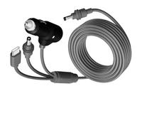 Cargador de coche 3 en 1 + cable CC + adaptador tipo C a CC para Starlink Mini, cable de alimentación de 100 W con USB C, 12 V, 300 cm o 5 m de longitud, compatible con Starlink Mini para RV, camping