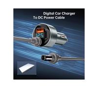 Cargador de Coche 3 en 1 para Starlink con Adaptador de Carga Rápida Multipuerto 5521 USB-C QC 3.0 y Cable de 2 M 16 AWG.