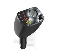 Cargador de coche 5 en 1 USB C para coche, adaptador de distribución de 200 W con PD 30 W y QC3.0, fuente de alimentación múltiple, 24/12 V, cargador de coche para iPhone, Android, frigorífico, cámara