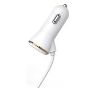 Cargador de Coche AV1083 con Cable Micro USB (Blanco) - AVANTCONNECT