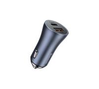 Cargador de coche Baseus con toma USB+USB-C y carga rápida, 40W