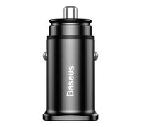 Cargador de Coche USB + USB-C PPS QC4.0/PD3.0 5A 30W (Negro) - BASEUS
