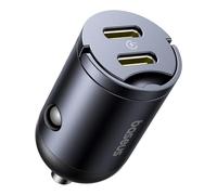Cargador de Coche Baseus Tiny Star Mini 2 Puertos USB-C 30W Power Delivery Quick Charge Negro