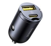 Cargador de Coche Baseus Tiny Star Mini USB-C y USB-A Negro