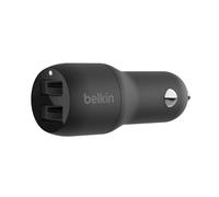 Cargador de coche Belkin BoostCharge doble USB-A 24 W negro compacto