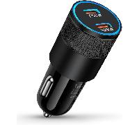 Cargador de Coche Carga Súper Rápida 2026 Adecuado para Iphone Huawei Adaptador de Carga para Coche, Cargador de Coche Rápido USB-C Dual PD de 30W+30W Total 60W Tipo-C, Sin Batería