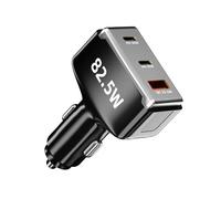 Cargador de coche, cargador de coche USB, adaptador de cargador de coche USB tipo C, ultrarrápido, cargador de coche USB tipo C, 82,5 W, carga ultra rápida para varios dispositivos