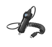 Cargador de coche con conector micro-USB, 6 W, 1,0 m, negro