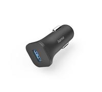 Cargador de coche con puerto USB-A, 6 W, negro