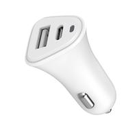 Cargador de coche con suministro de energía dual USB A C PD 37W (12+25W)