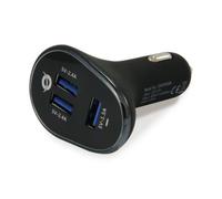 Cargador de Coche Conceptronic Carden06B con 3 Puertos USB Tipo A