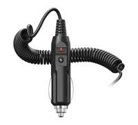 Cargador de coche de 12 V CC con cable de alimentación universal de 5,5 x 2,1 mm para encendedor. Fusible de 3 A integrado con luz indicadora.