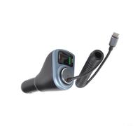 Cargador de coche de aleación de 48 W, monitor de voltaje de 4 puertos