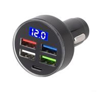 Cargador de coche de alta e 15,5 W 4 USB + tipo C con circuito optimizado para un rendimiento de carga consistente