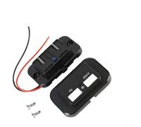 Cargador de coche doble USB impermeable de 12 V 24 V RV barco | Clasificación de impermeabilidad IP67, tapa a prueba de polvo, carcasa de nailon, apto para barcos, caravanas, motocicletas